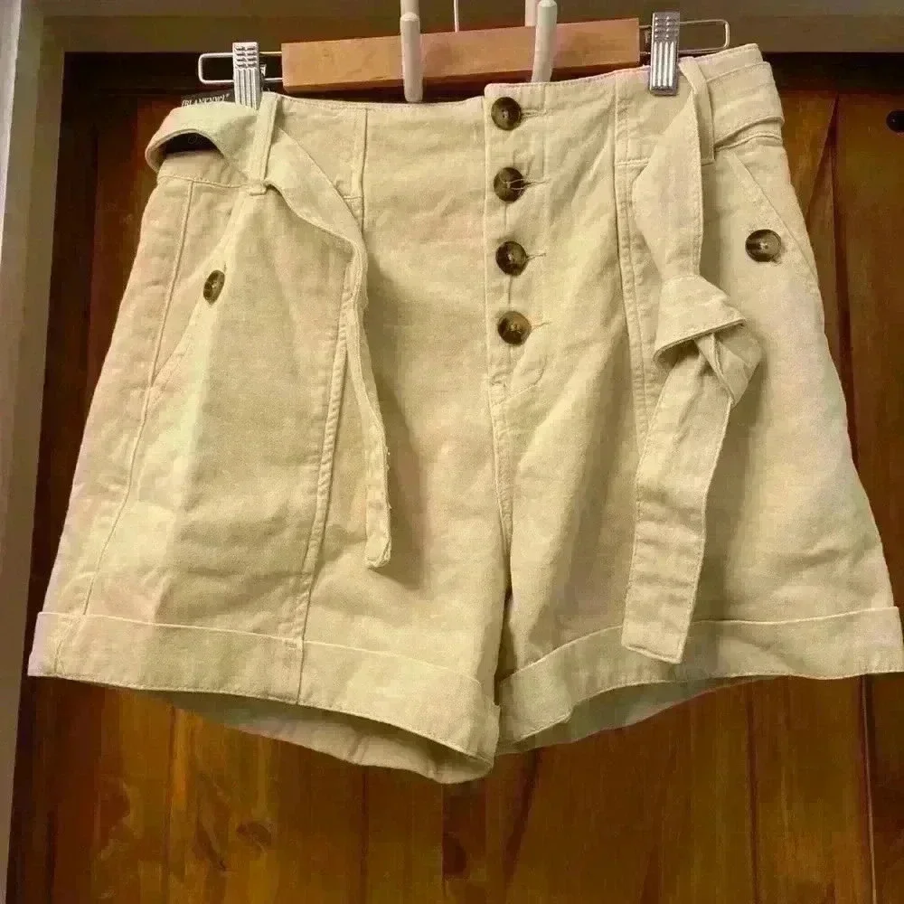 Blanknyc Twill Paperbag Shorts Ivory Sz 31 Far Away NWT - Picture 5 of 8